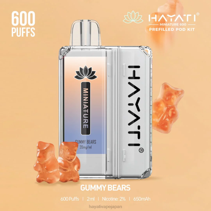 Hayati Japan - グミベア Hayati Miniature 600 ポッドキット 26BF37