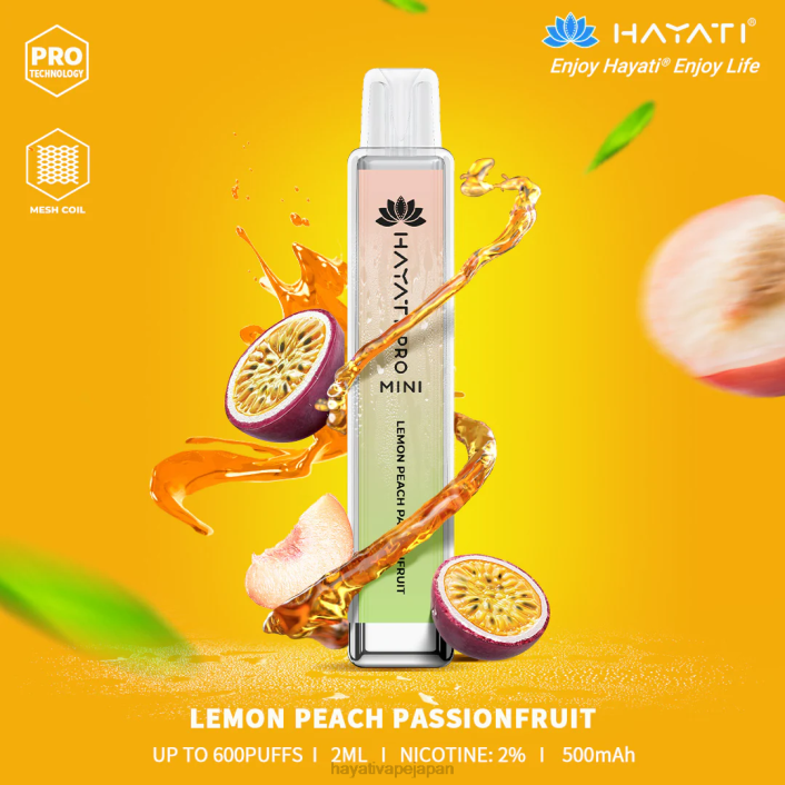 Hayati vape near me - レモンピーチパッションフルーツ Hayati Pro Mini 使い捨て 26BF28
