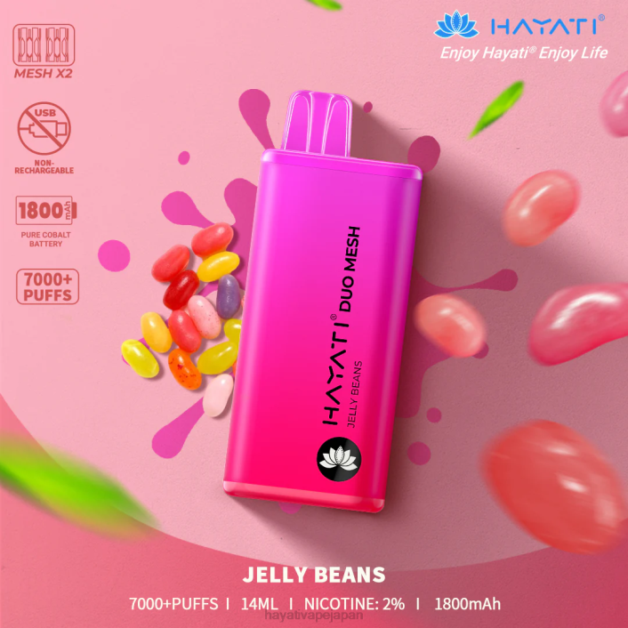 Hayati vape review - ジェリービーンズ Hayati Duo Mesh 使い捨て 26BF172