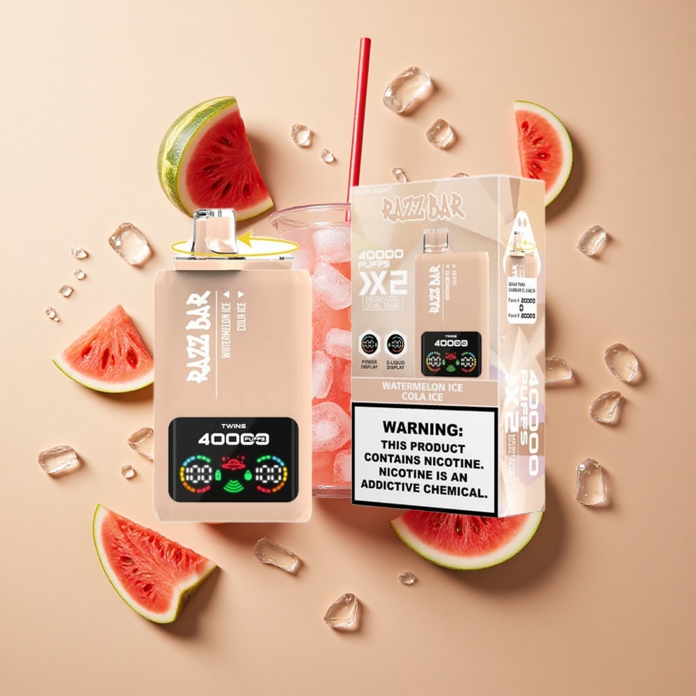 Razz Bar 40000パフ スイカアイス_コーラアイス パワースクリーンディスプレイ 卸売 日本