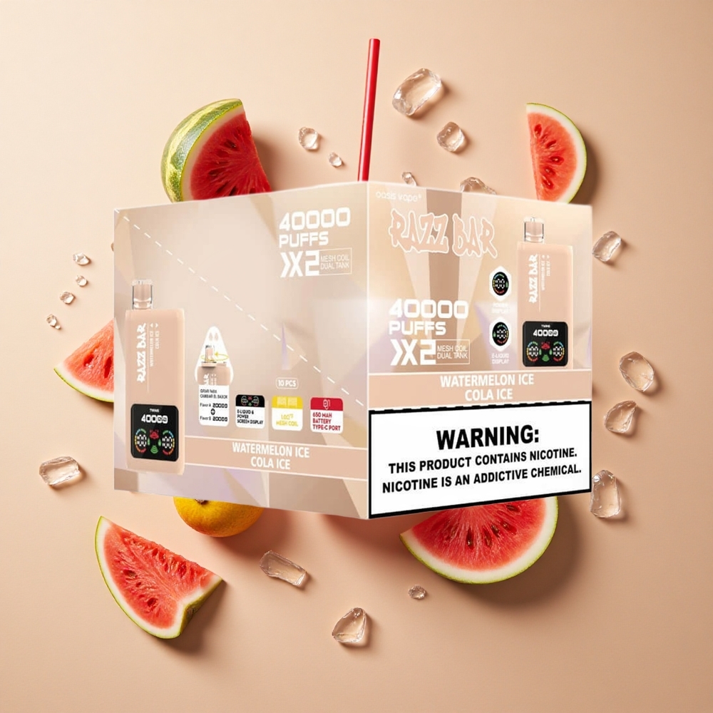 Razz Bar 40000パフ スイカアイス_コーラアイス パワースクリーンディスプレイ 卸売 日本