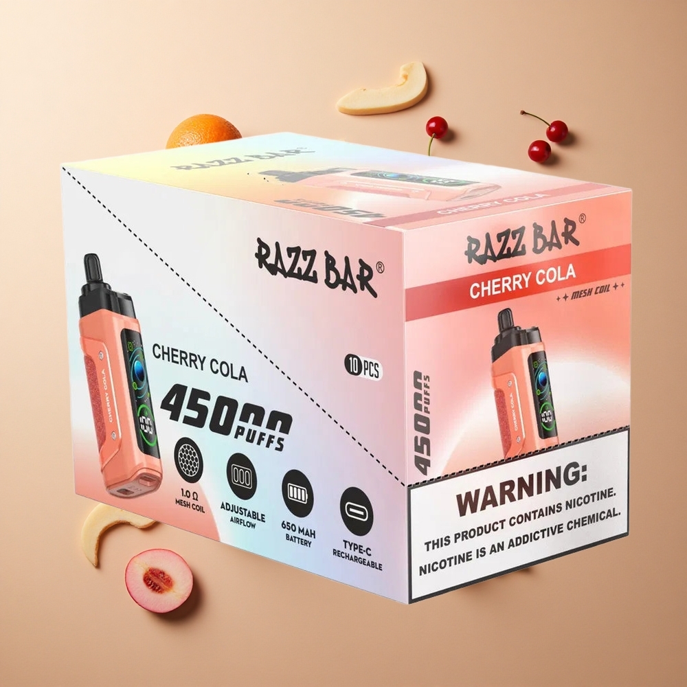 Razz Bar 45000パフ チェリーコーラ 1.0オームメッシュコイル 卸売 日本