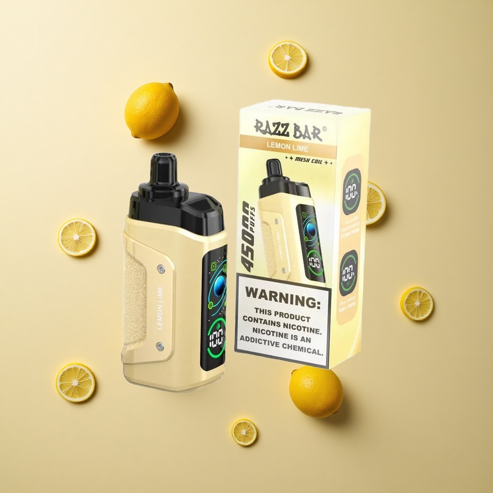 Razz Bar 45000パフ レモンライム 1.0Ωメッシュコイル 卸売 日本