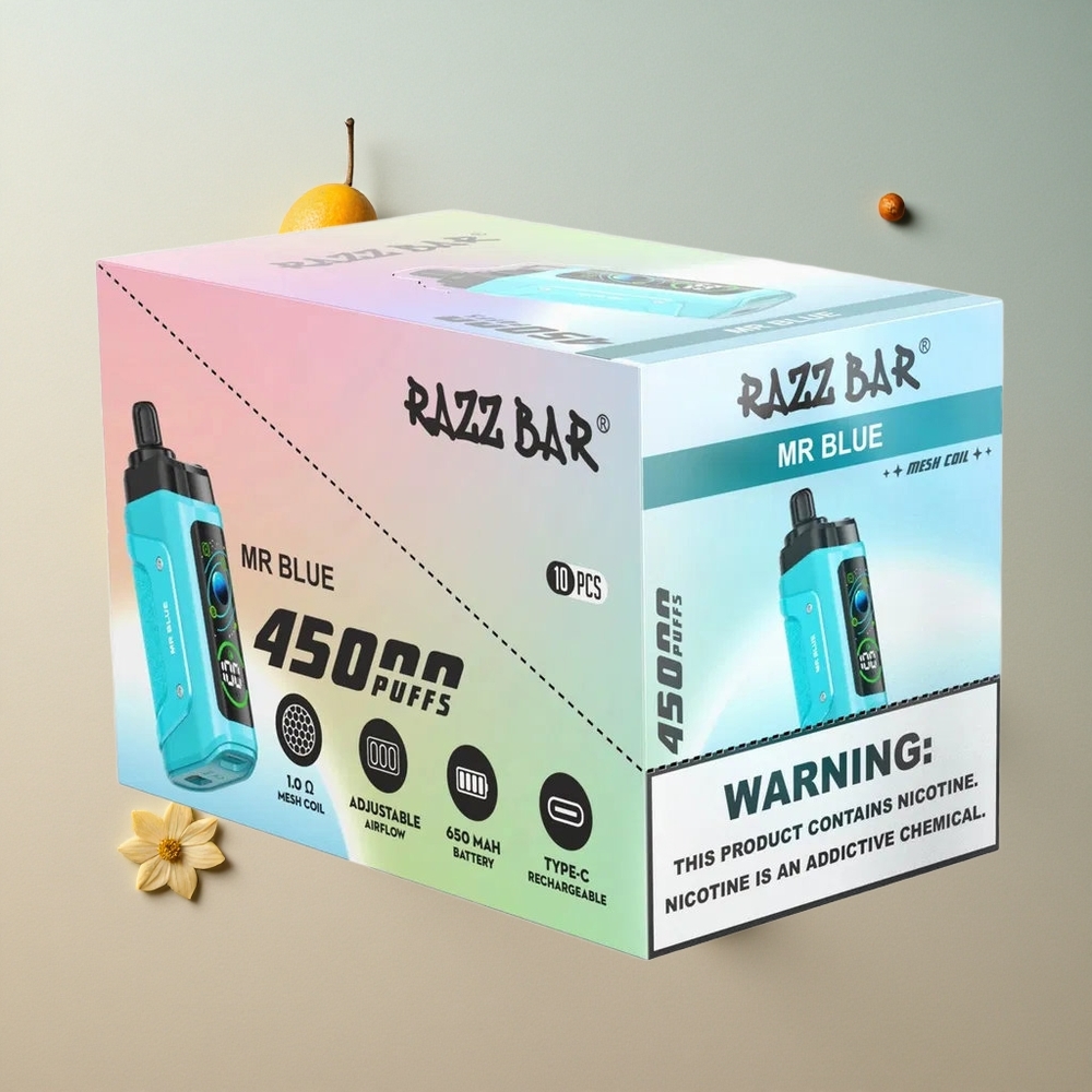 Razz Bar 45000パフ 1.0オームメッシュコイル ミスター・ブルー 卸売 日本