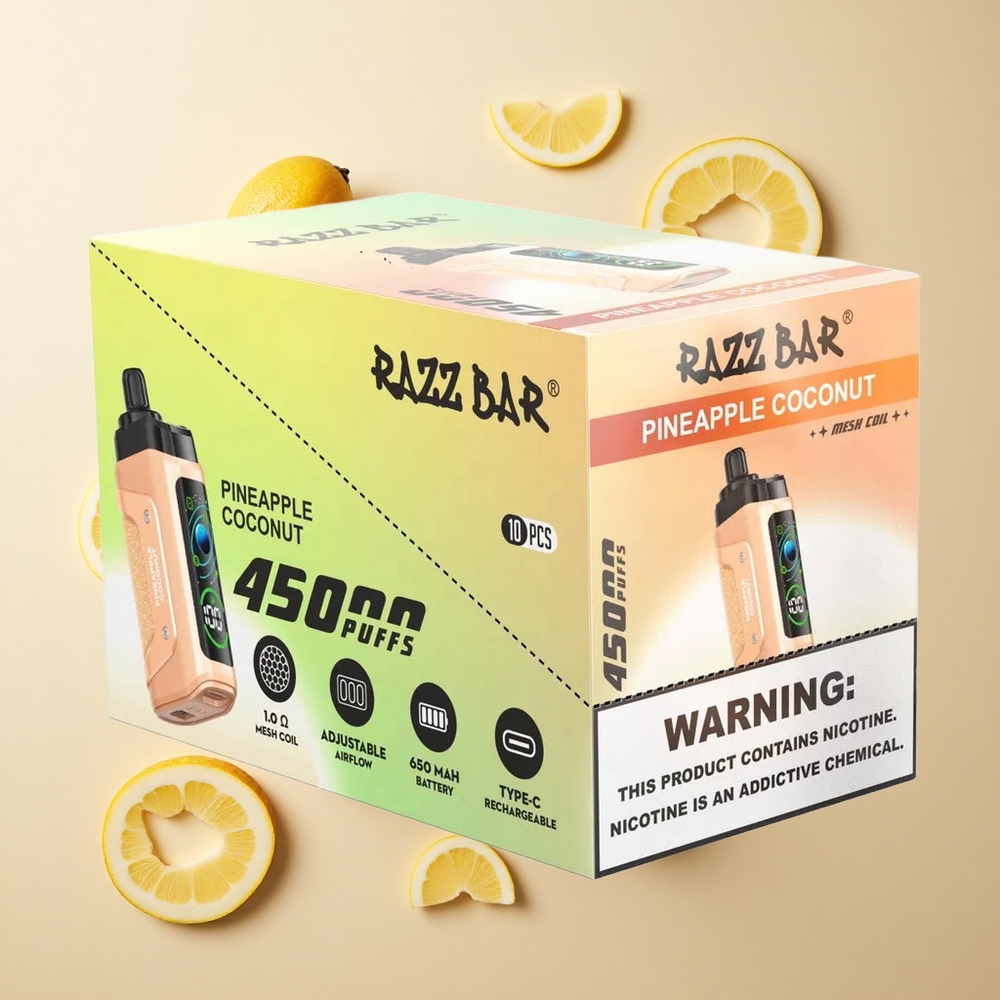 Razz Bar 45000パフ パイナップルココナッツ 調整可能な気流 卸売 日本