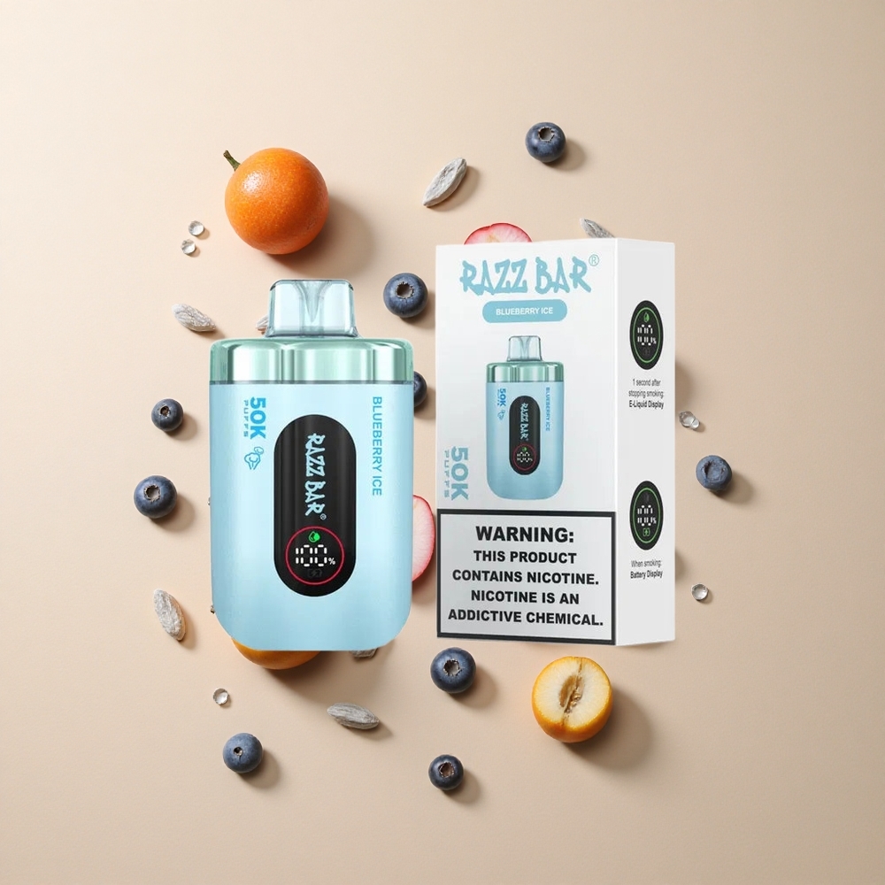Razz Bar 50Kパフ ブルーベリーアイス 1.0オームメッシュコイル 卸売 日本