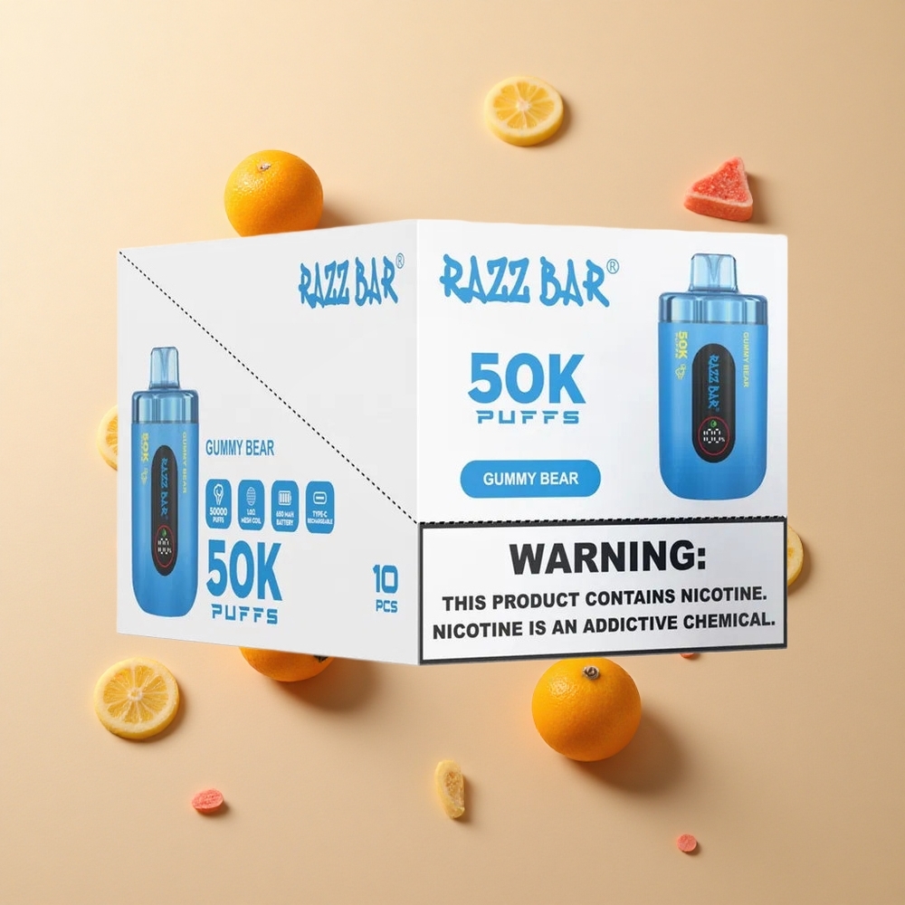 Razz Bar 50Kパフ グミベア 1.0オームメッシュコイル 卸売 日本