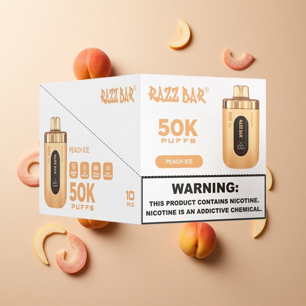 Razz Bar 50Kパフ ピーチアイス 1.0オームメッシュコイル 卸売 日本
