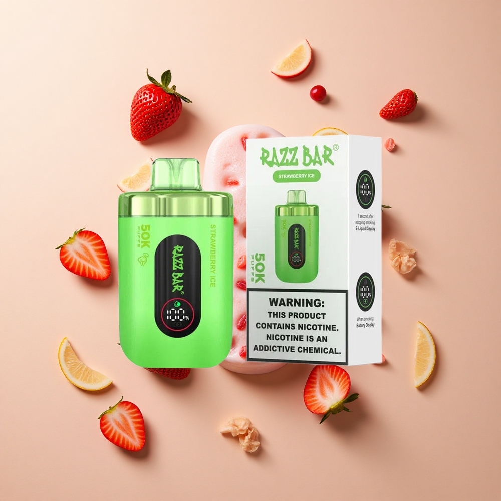 Razz Bar 50Kパフ ストロベリーアイス 1.0オームメッシュコイル 卸売 日本