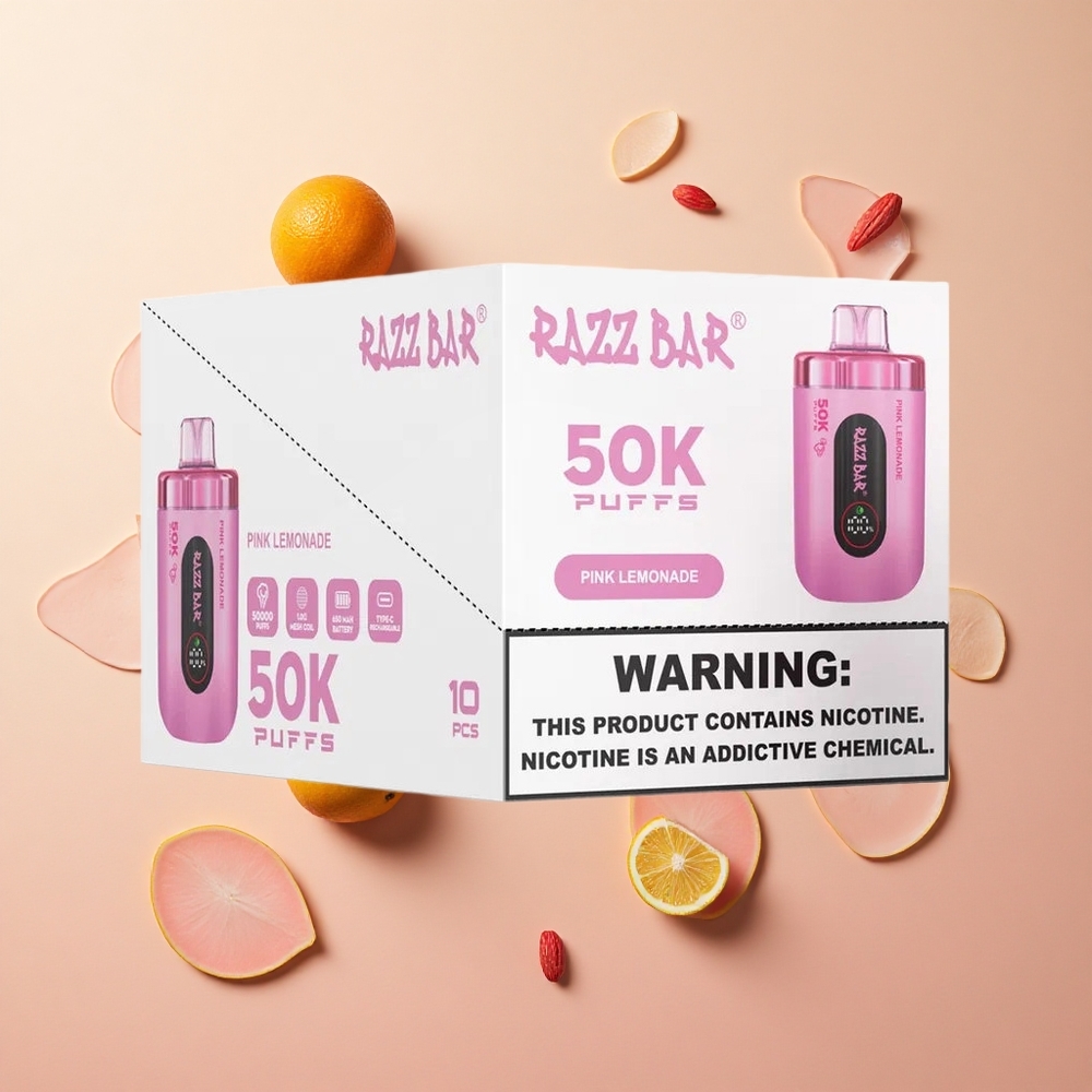 Razz Bar 50Kパフ ピンクレモネード 650mAhバッテリー 卸売 日本
