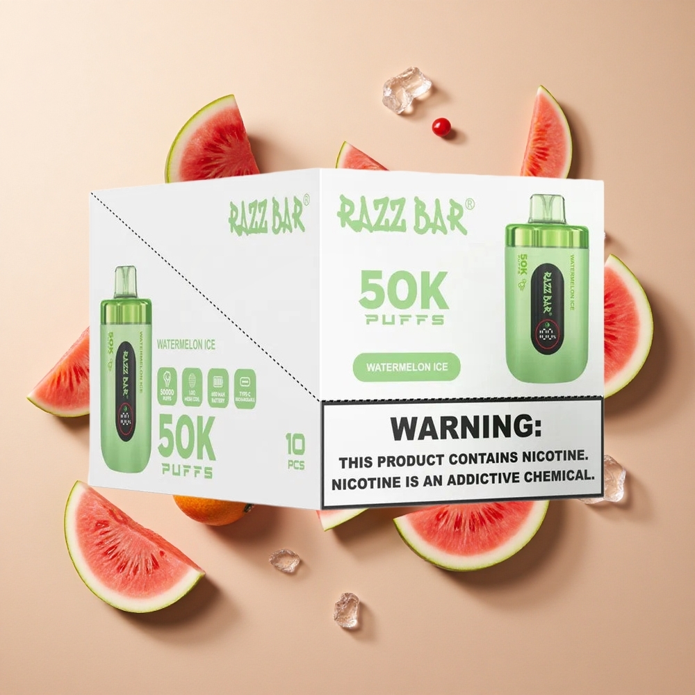 Razz Bar 50Kパフ スイカアイス 650mAhバッテリー 卸売 日本