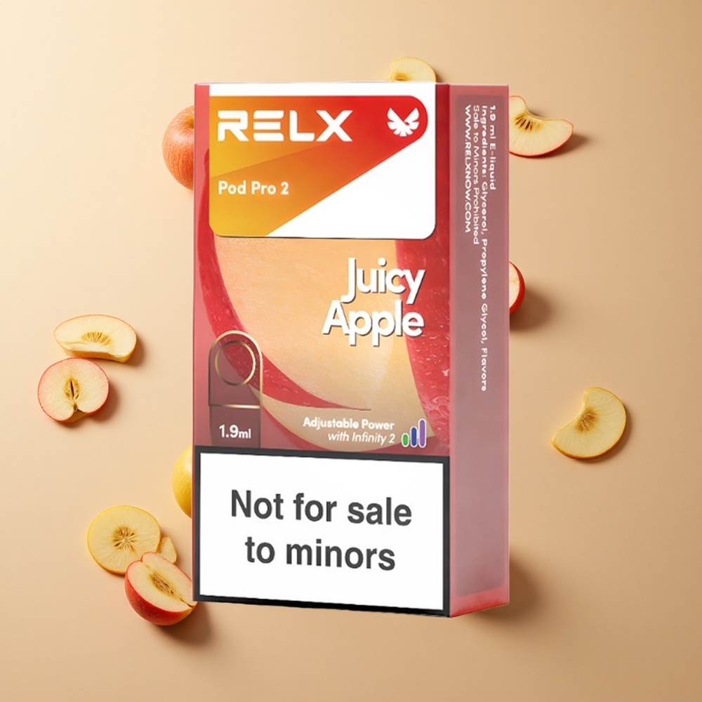 RELX Pod Pro 2 600パフ ジューシーアップル 0%ニコチン 卸売 日本