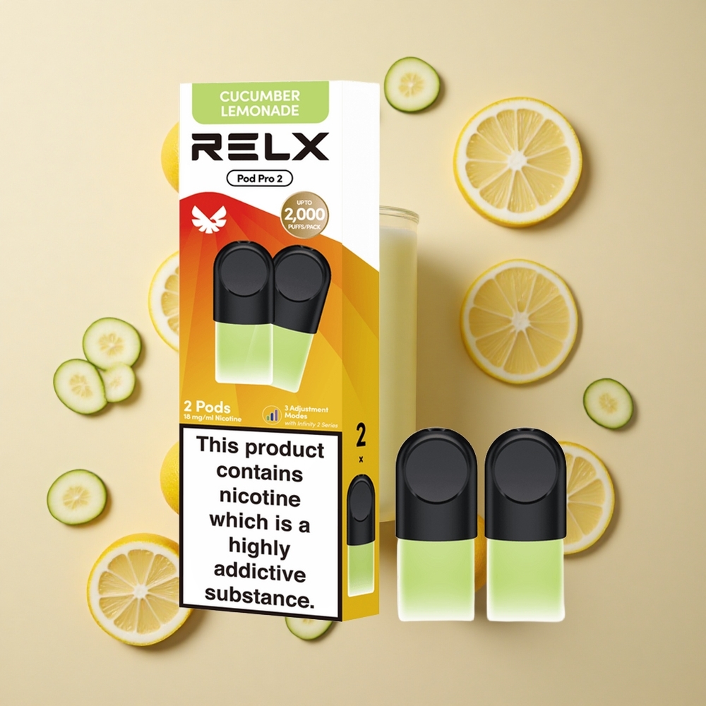RELX Pod Pro 2 600パフ 飲料-キュウリレモネード 1.8%ニコチン 卸売 日本