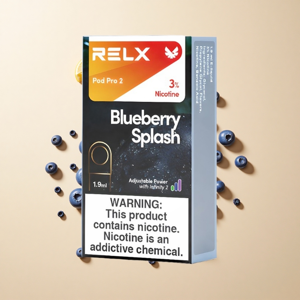 RELX Pod Pro 2 600パフ ブルーベリースプラッシュ 1.9ml ニコチン3% 卸売 日本
