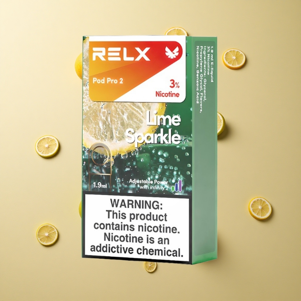 RELX Pod Pro 2 600パフ ライムスパークル 3%ニコチン 卸売 日本