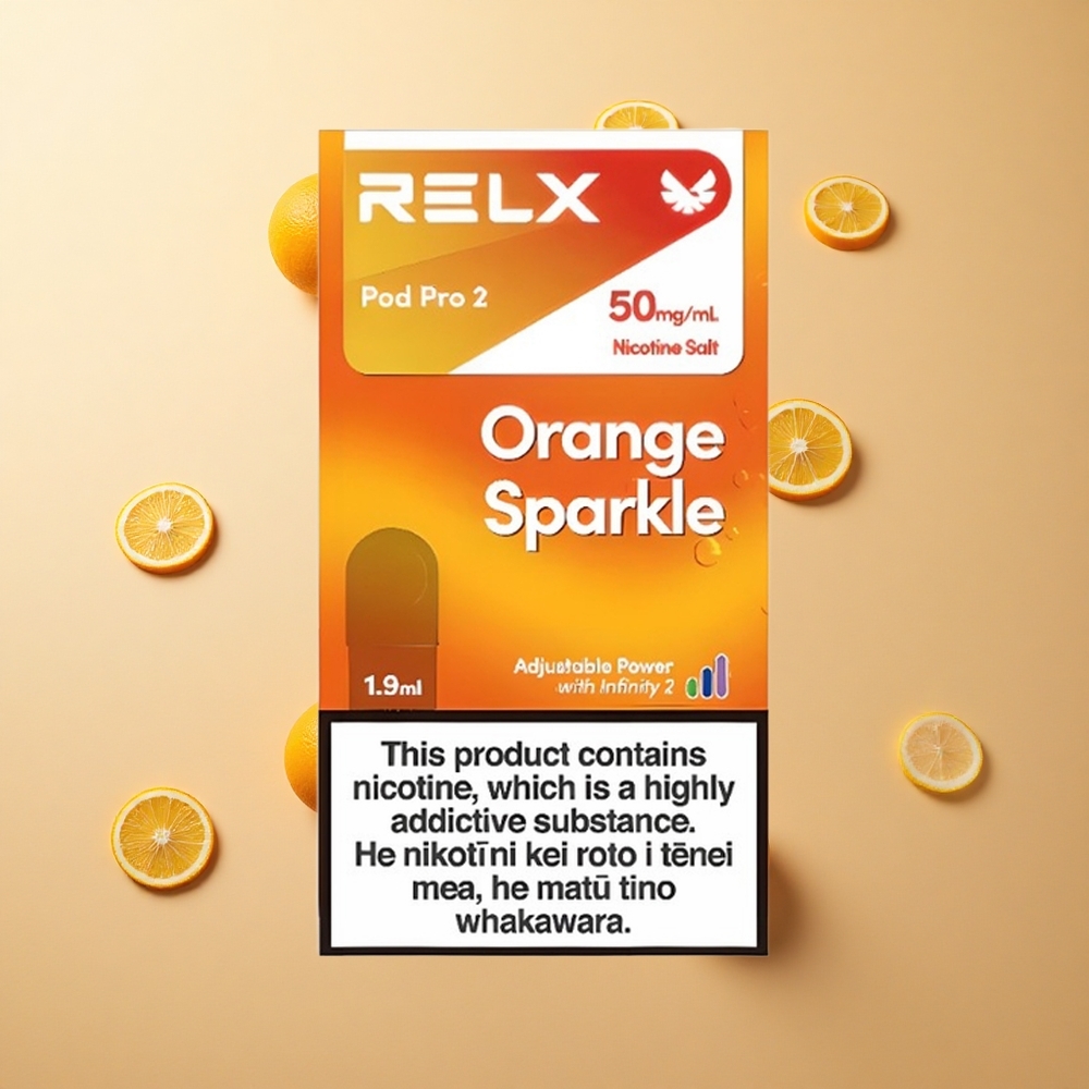RELX Pod Pro 2 600パフ オレンジスパークル 5%ニコチン 卸売 日本